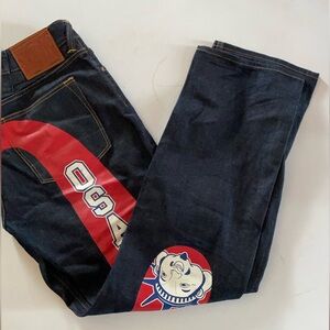 Evisu NYC Dark Blue Jeans with Red Accents